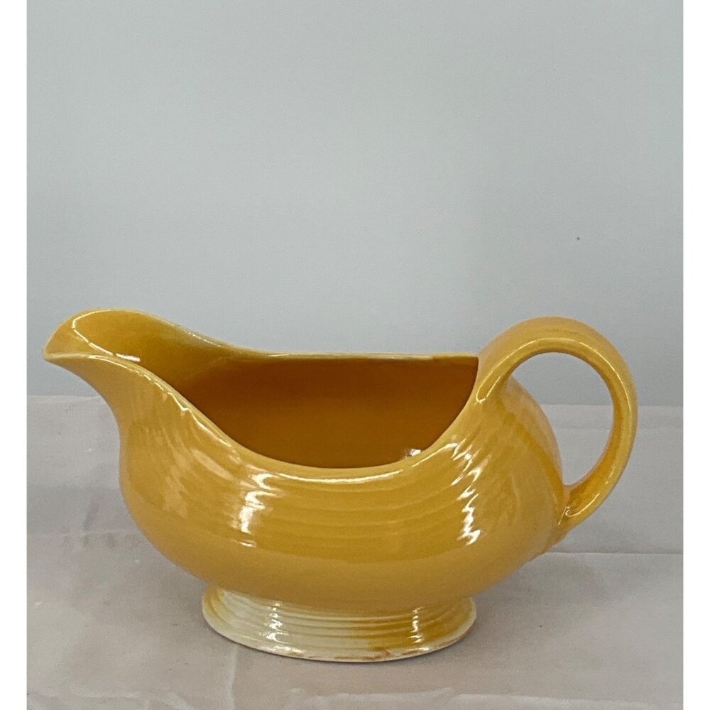 Vintage Fiesta‎ HL USA Yellow Gravy Boat Imperfection
